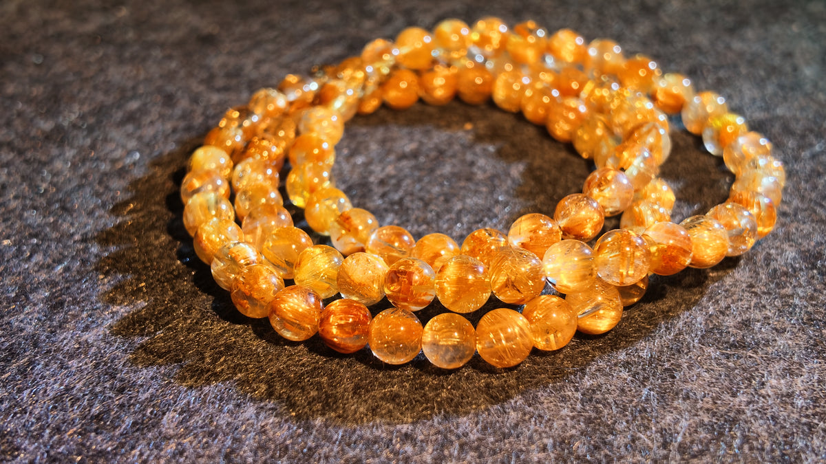 钛晶多圈手串｜Multi-Wrap Titanium Rutilated Quartz Bracelet