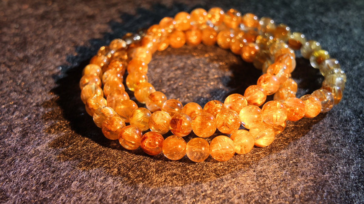 钛晶多圈手串｜Multi-Wrap Titanium Rutilated Quartz Bracelet