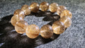 净体铜发晶单圈手串（带钛晶）丨High-Clarity Copper Rutilated Quartz Bracelet with Titanium Rutile