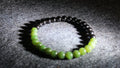 和田玉 × 黑曜石五行定制手串丨Hetian Green Nephrite Jade & Obsidian Five Elements Custom Bracelet
