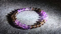 茶晶 × 紫超七五行定制手串丨Smoky Quartz & Purple Super Seven Five Elements Custom Bracelet