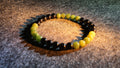 和田玉 × 黑曜石五行定制手串丨Hetian Green Nephrite Jade & Obsidian Five Elements Custom Bracelet